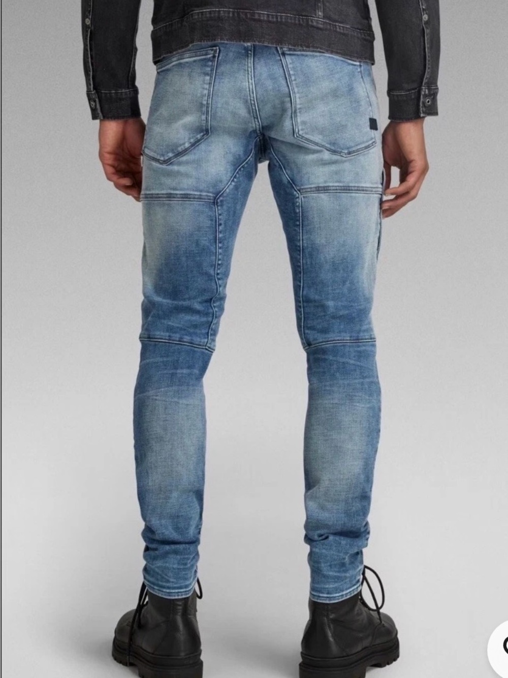 ๐น๐ฅ G-Star Raw Rackam 3D Skinny Jeans Blue Size 30x34 EUC Moto Biker - Picture 3 of 13
